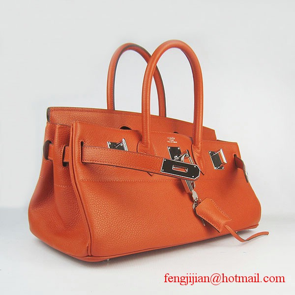 Hermes Birkin 42cm Togo Leather Bag 6109 Orange gold padlock Hermes Birkin 42cm Togo Leather Bag 6109 Orange gold padlock